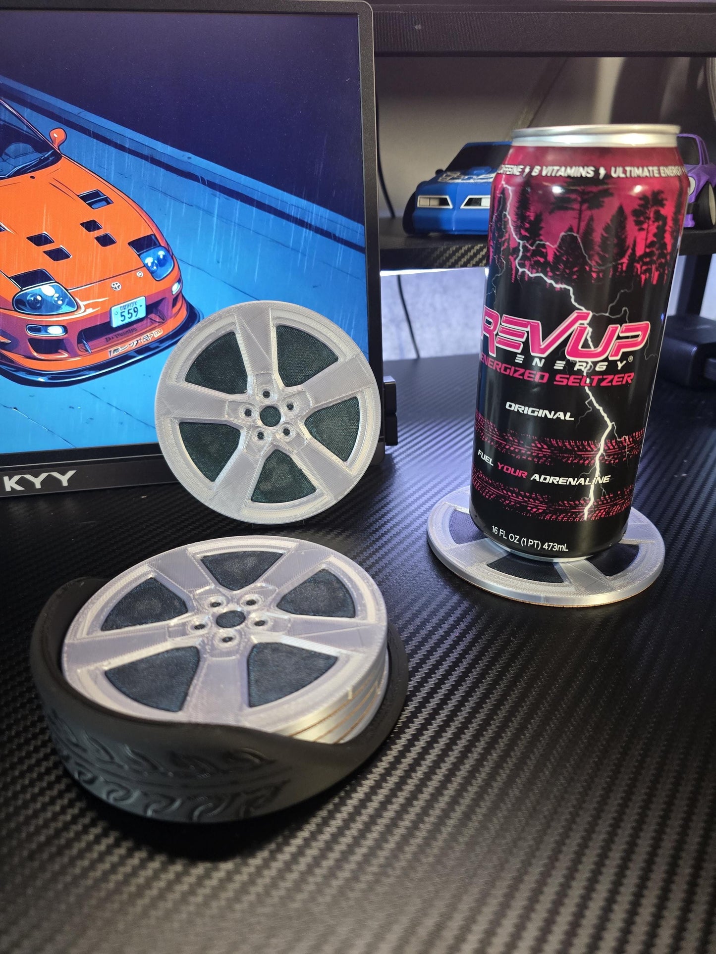 Camaro Style Wheel Drink Coasters
