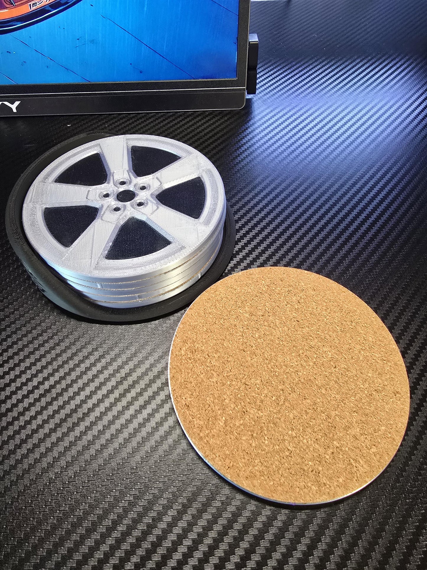 Camaro Style Wheel Drink Coasters