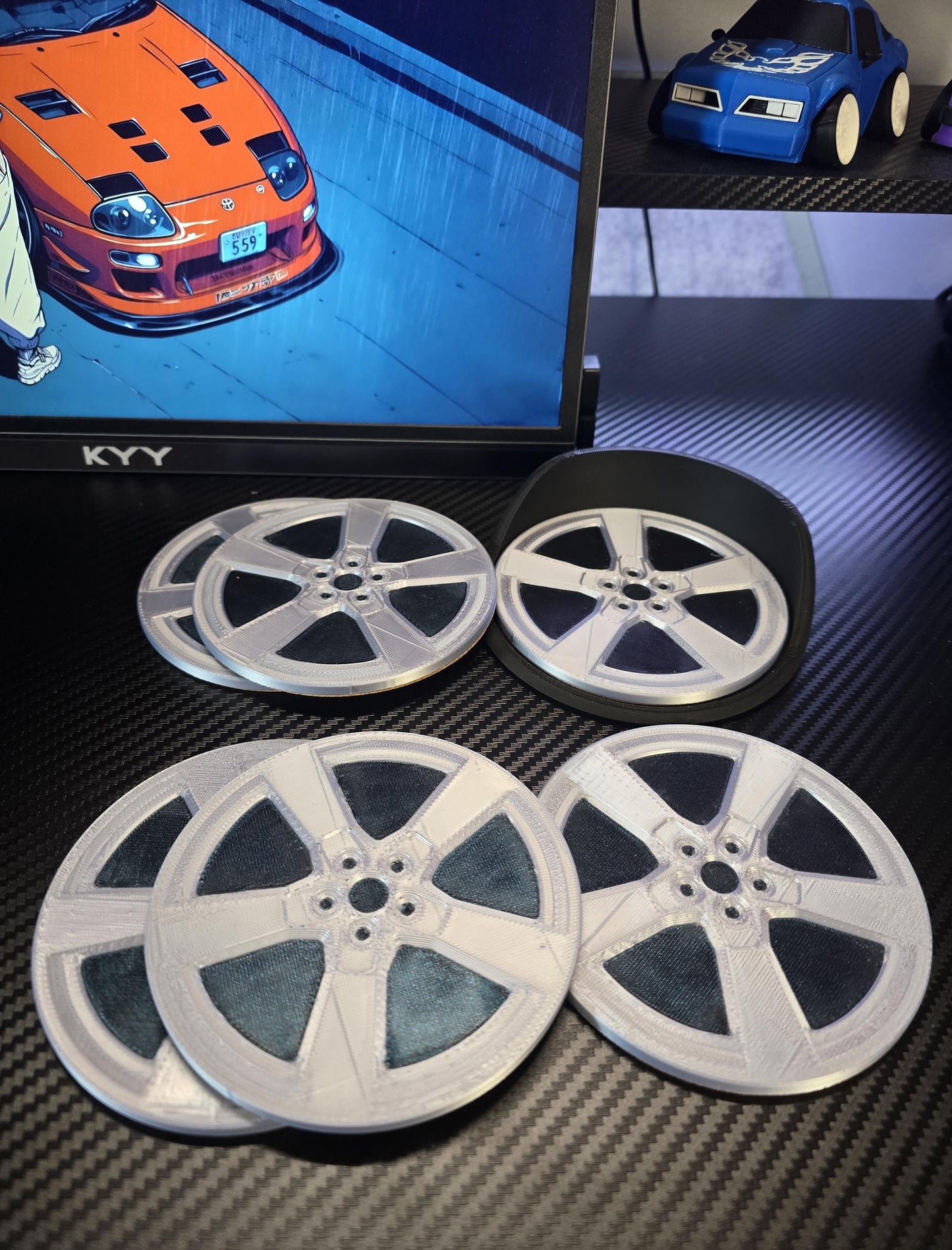 Camaro Style Wheel Drink Coasters